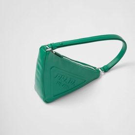 Triangle Leather Pouch Bag