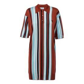 Striped Polo Silk Dress