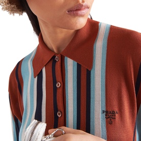 Striped Polo Silk Dress