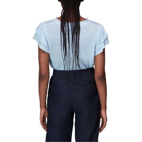 Laura Frilled Linen T-Shirt