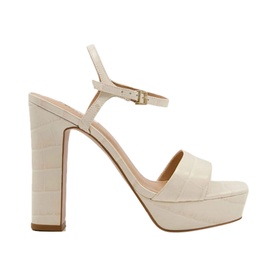 Matche Croc Effect Platform Heels