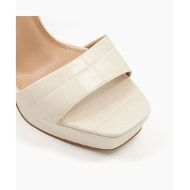 Matche Croc Effect Platform Heels