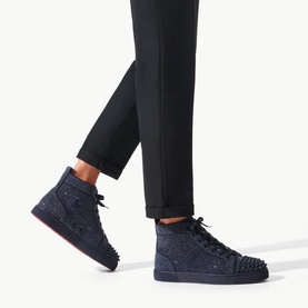 Lou Spikes Glitter High Top Trainers