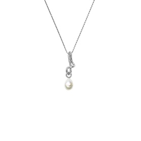 Molten Baroque Pearl Drop Pendant Necklace