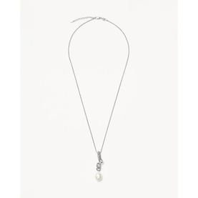 Molten Baroque Pearl Drop Pendant Necklace