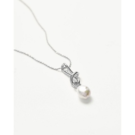 Molten Baroque Pearl Drop Pendant Necklace