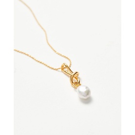 Molten Baroque Pearl Drop Pendant Necklace