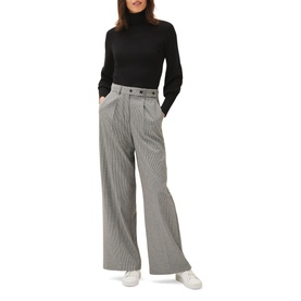 Karrie Dogtooth Wide Leg Trousers