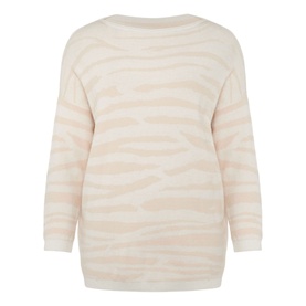 Cida Zebra Jacquard Knit Sweater