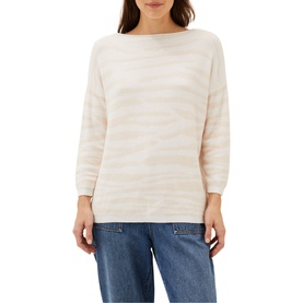 Cida Zebra Jacquard Knit Sweater