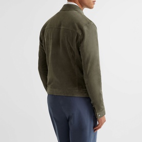 Pike Suede Zip-Through Trucker Jacket