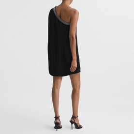 Marlene One Shoulder Embellished Mini Dress