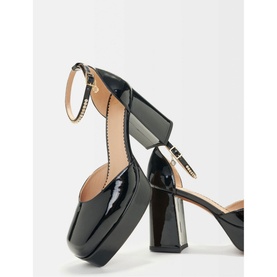Franci Patent Platform Block Heels