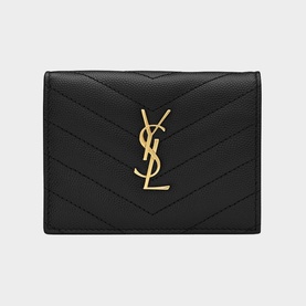 Cassandre Monogram Leather Card Case