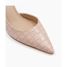 Century Woven Leather Sling-Back Heels