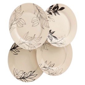 Minimal Flora Tea Plates Set of 4