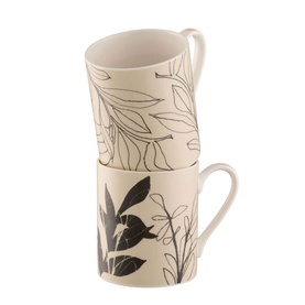 Minimal Flora Mugs Set of 4