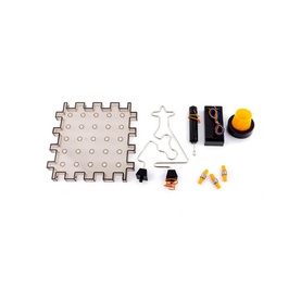 FAO Schwarz Circuitry Action science toy set with pegboard, wire components, buzzer, and connectors, multicoloured