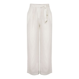 Aaliyah Linen Belted Wide Leg Trousers