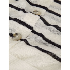 Alana Linen Breton Stripe Cardigan
