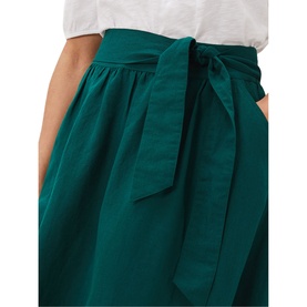 Amorette Belted Linen Maxi Skirt