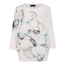 Jade Butterfly Print Sweater