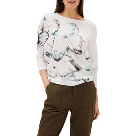 Jade Butterfly Print Sweater