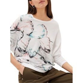 Jade Butterfly Print Sweater