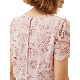 Samina Pleated Double Layer Lace Dress