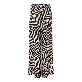 Isabelle Wide Leg Zebra Print Trousers