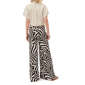 Isabelle Wide Leg Zebra Print Trousers