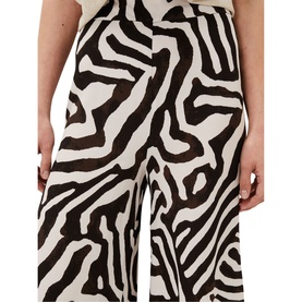 Isabelle Wide Leg Zebra Print Trousers