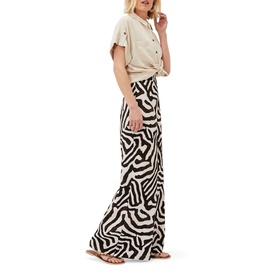 Isabelle Wide Leg Zebra Print Trousers