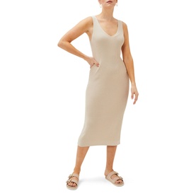 Lindan Rib Knit Midi Dress