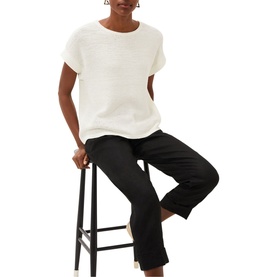 Lisa Ribbed Short Sleeve Sweater