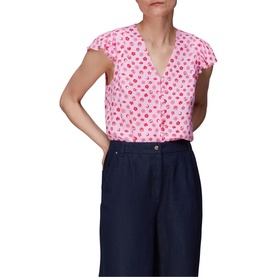 Moon Floral Button-Through Top