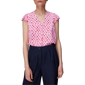 Moon Floral Button-Through Top