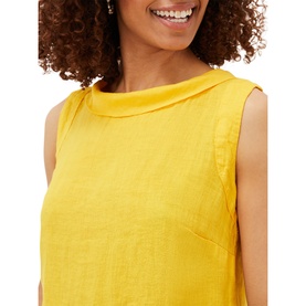 Sky Linen Sleeveless Blouse