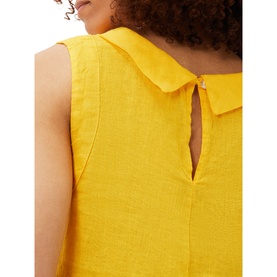 Sky Linen Sleeveless Blouse