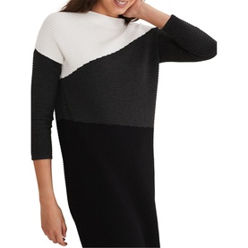 Mali Textured Stitch Colour Block Dress