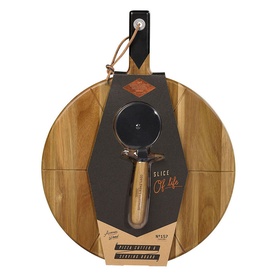Pizza Cutter & Serving Board