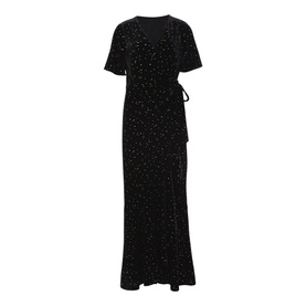 Holly Velvet Star Wrap Dress