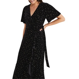 Holly Velvet Star Wrap Dress
