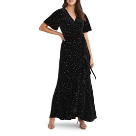 Holly Velvet Star Wrap Dress