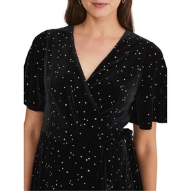 Holly Velvet Star Wrap Dress