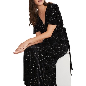 Holly Velvet Star Wrap Dress