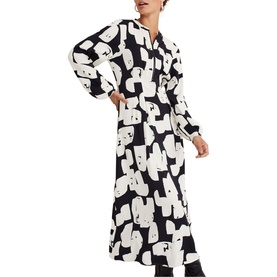 Luana Geo Zip Front Midi Dress