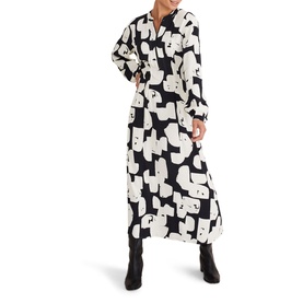Luana Geo Zip Front Midi Dress
