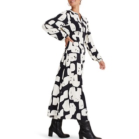 Luana Geo Zip Front Midi Dress
