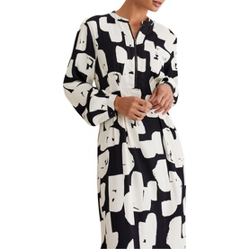 Luana Geo Zip Front Midi Dress